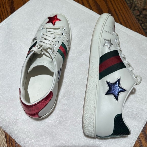 GUCCI ACE TRAINERS w/ STARS SZ 36.5 GREAT CONDITION - Picture 9 of 13
